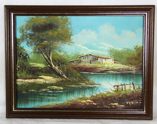 Spanish Artist, Typical Spanish Landscape, 20th Century, Oil on Canvas, Framed-ZYI-1332093