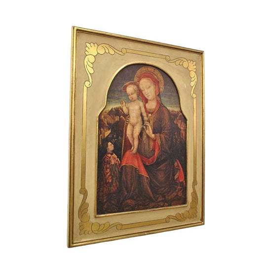 Spanish Artist, Virgin with Child, 1800s, Painting, Framed