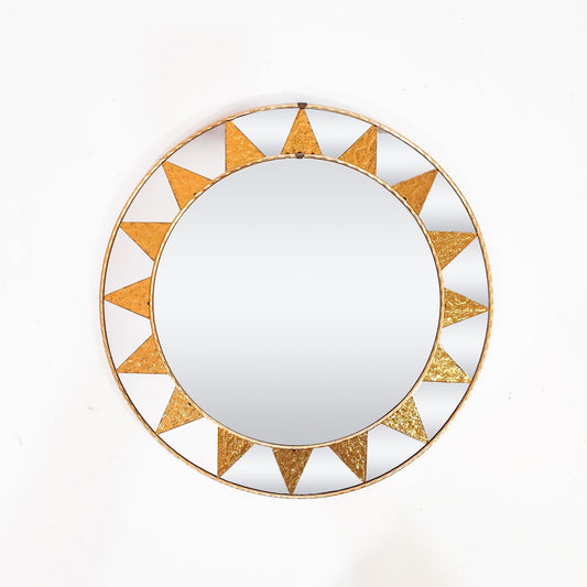 Spanish Artistic Mirror with Glass Mosaic, 1960s