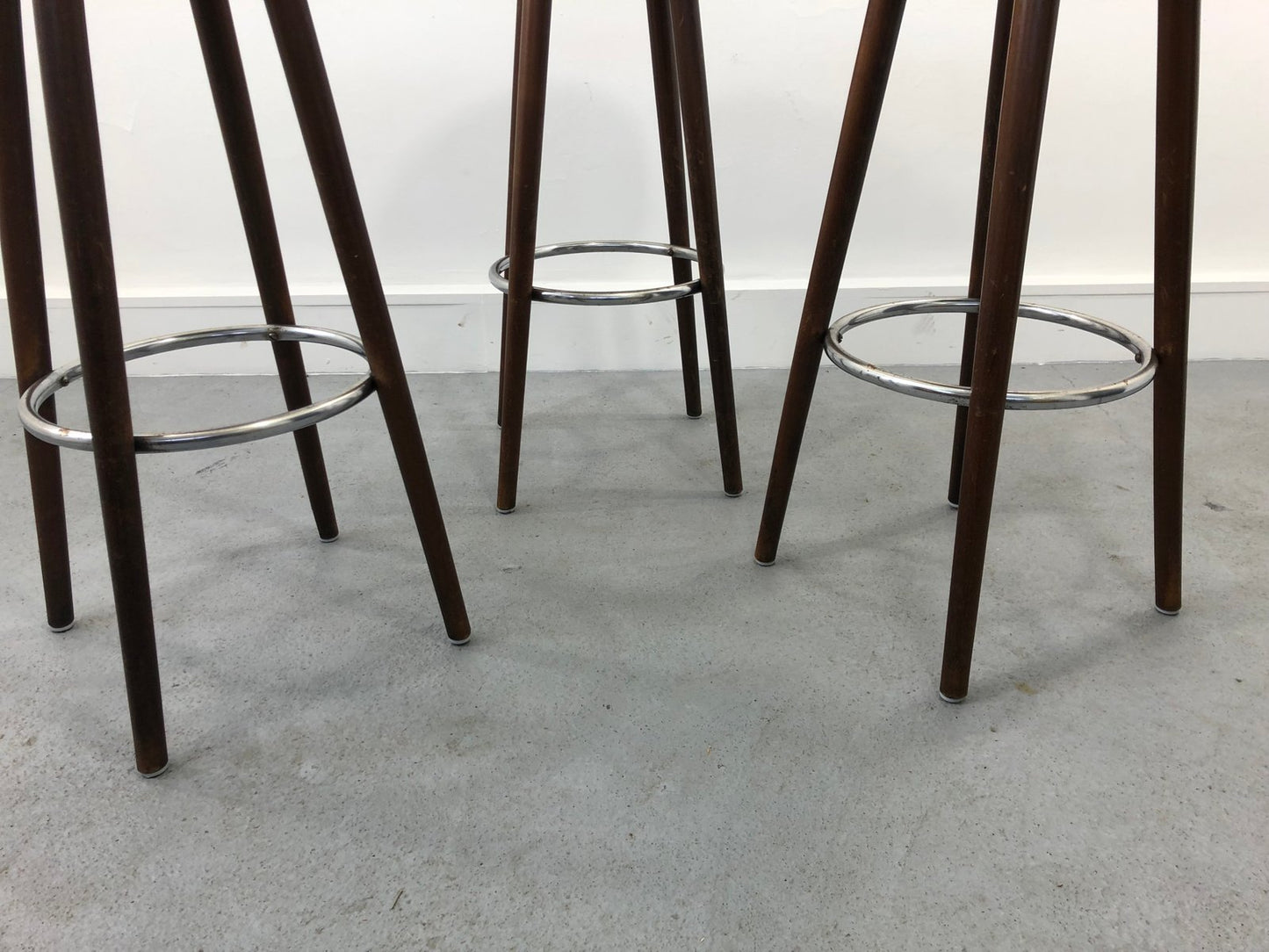 Spanish Bar Stools, 1960s, Set of 3