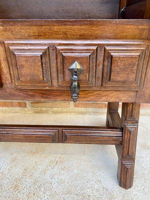 Spanish Baroque Chest of Drawers in Carved Walnut, 1940s-NOU-1299696