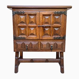 Spanish Baroque Chest of Drawers in Carved Walnut, 1940s-NOU-1299696