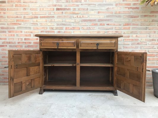 Spanish Baroque Style Carved Walnut Credenza-NOU-592322