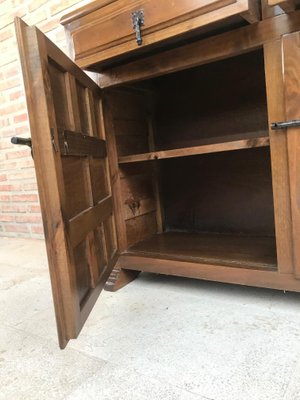 Spanish Baroque Style Carved Walnut Credenza-NOU-592322