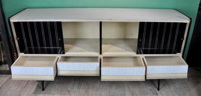 Spanish Black & White Sideboard, 1960s-ROJ-604204