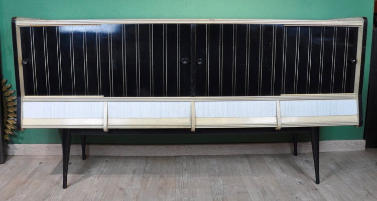 Spanish Black & White Sideboard, 1960s-ROJ-604204