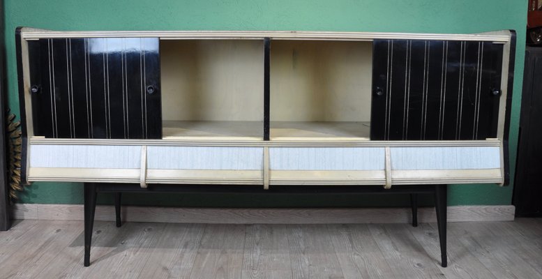 Spanish Black & White Sideboard, 1960s-ROJ-604204