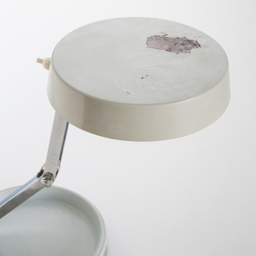 Spanish Blue-Grey Model Short Table Lamp Attributed to Enrique Aparicio from G.E.I., 1960s