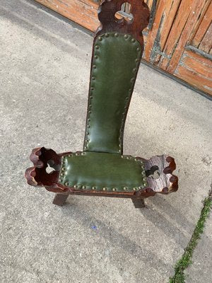 Spanish Brutalist Chair in Wood, 1960s-OXJ-1253999