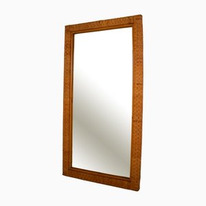 Spanish Cane Wall Mirror, 1970s-KT-1398995