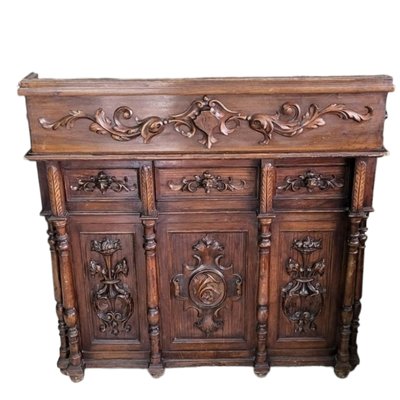 Spanish Carved Wood Desktop-TCS-1774229