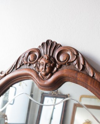 Spanish Carved Wood Mirror, 1940s-JWI-964941