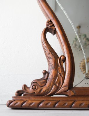 Spanish Carved Wood Mirror, 1940s-JWI-964941