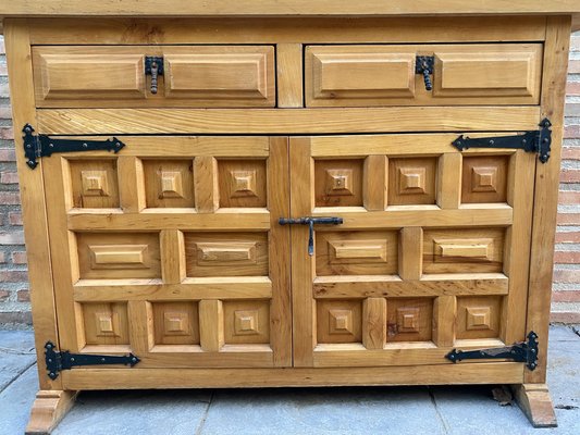 Spanish Catalan Carved Walnut Chest of Drawers, 1940s-NOU-1718526