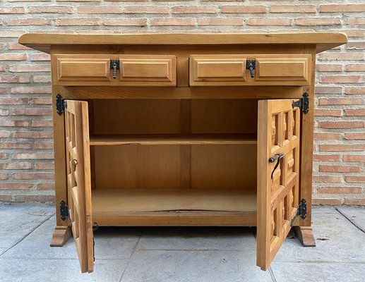 Spanish Catalan Carved Walnut Chest of Drawers, 1940s-NOU-1718526