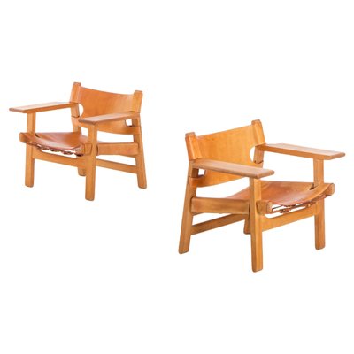 Spanish Chairs attributed to Børge Mogensen, 1960s, Set of 2-QU-1779786