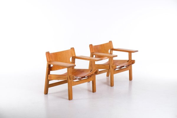 Spanish Chairs attributed to Børge Mogensen, 1960s, Set of 2