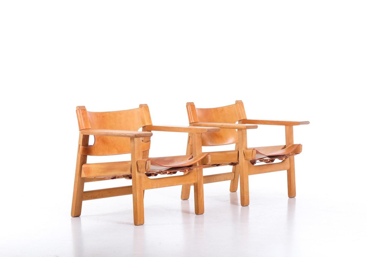 Spanish Chairs attributed to Børge Mogensen, 1960s, Set of 2