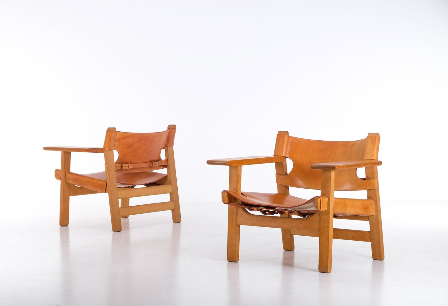 Spanish Chairs attributed to Børge Mogensen, 1960s, Set of 2