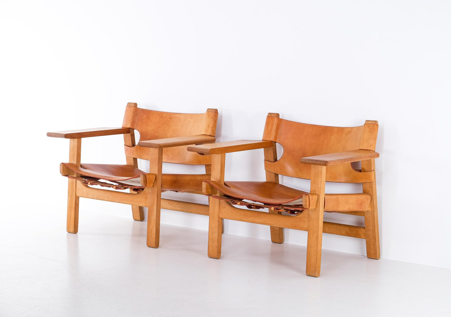 Spanish Chairs attributed to Børge Mogensen, 1960s, Set of 2