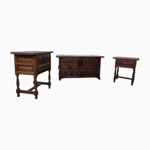 Spanish Chest & 2 Chests of Drawers, 1960s, Set of 3-RDW-1152801