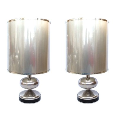 Spanish Chrome Table Lamps, 1970s, Set of 2-TPE-798400