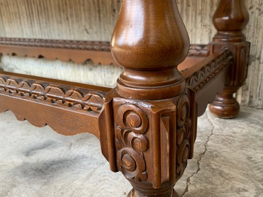 Spanish Console Chest Table with 2-Carved Drawers & Original Hardware-PSK-1100632