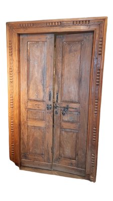 Spanish Double Doors with Iron Locks, Set of 2-TCS-1264392