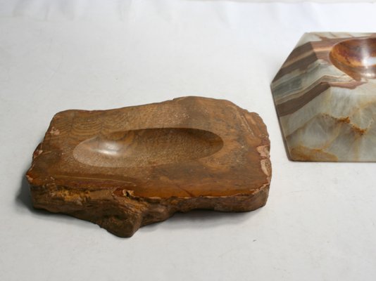 Spanish Fossil Wood Ashtray, 1970s-GT-734221