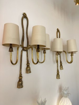 Spanish Gilt Bronze and Brass Knot Sconces from Valenti Luce, 1980s, Set of 2-FUE-1282741