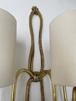 Spanish Gilt Bronze and Brass Knot Sconces from Valenti Luce, 1980s, Set of 2-FUE-1282741