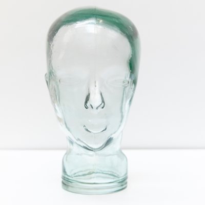 Spanish Glass Head Sculptures, 1970s, Set of 2-WM-575649