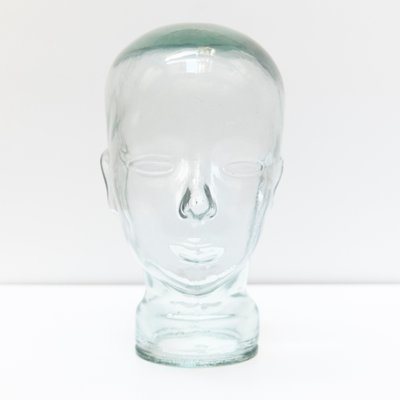 Spanish Glass Head Sculptures, 1970s, Set of 2-WM-575649