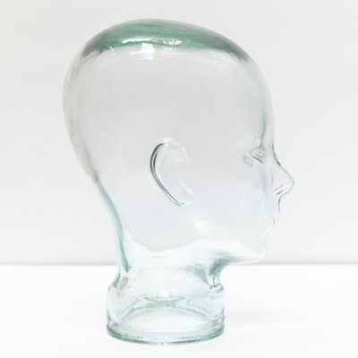 Spanish Glass Head Sculptures, 1970s, Set of 2-WM-575649