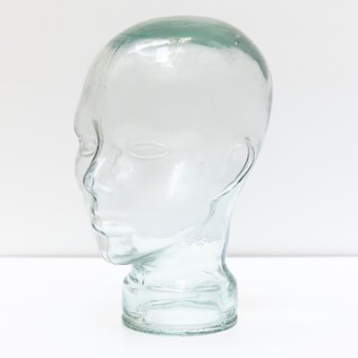 Spanish Glass Head Sculptures, 1970s, Set of 2-WM-575649