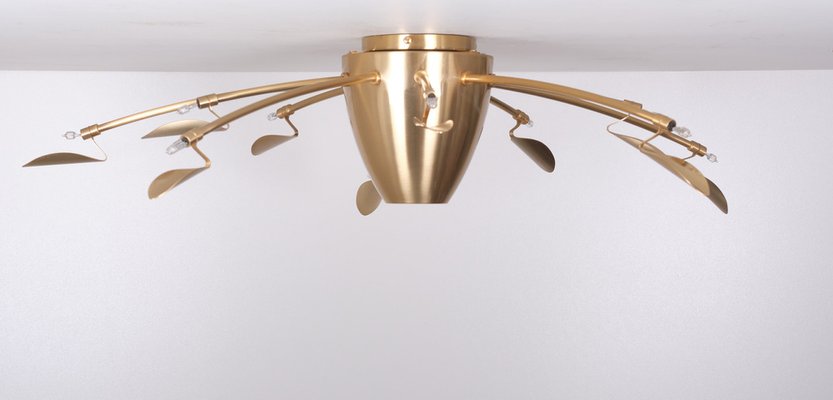 Spanish Halogen Ceiling Lamp in Rose Gold from Esteluz, 1980s-GCG-1279642