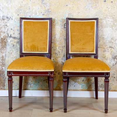 Spanish Louis XVI Style Side Chairs, 1940s, Set of 2-CQZ-863117