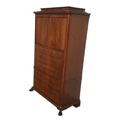 Spanish Mahogany Chest of Drawers with Upper Doors-TCS-1812904