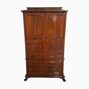 Spanish Mahogany Chest of Drawers with Upper Doors-TCS-1812904