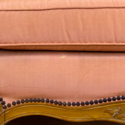 Spanish Neoclassical Upholstered & Walnut Sofa, 1930s-CQZ-812074