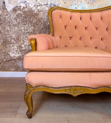 Spanish Neoclassical Upholstered & Walnut Sofa, 1930s-CQZ-812074