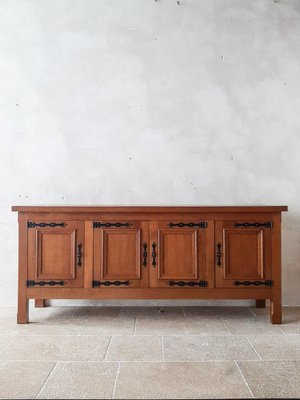 Spanish Oak Credenza, 1940s-TDA-1376325