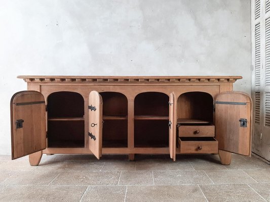 Spanish Oak Credenza, 1940s-TDA-1376324