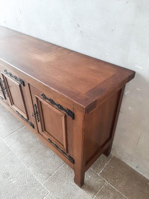 Spanish Oak Credenza, 1940s-TDA-1376325