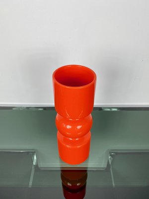 Spanish Orange Ceramic & Pine Vase from Sicart, Italy, 1970s-LYQ-1171612