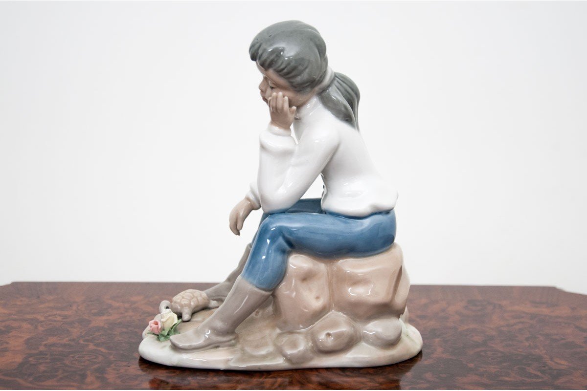 Spanish Porcelain Boy Figurine from Tengra, 1970s