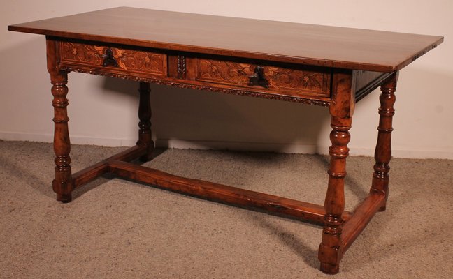 Spanish Renaissance Desk in Walnut, 17th Century-HPU-1767628