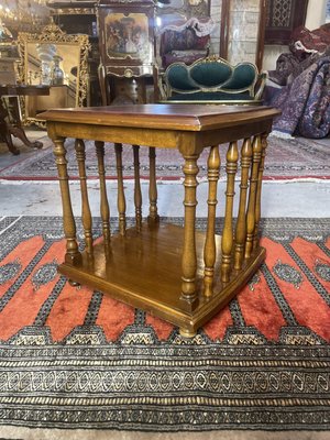 Spanish Revival Leather Top Occasional Table-NSG-2028698