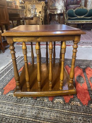 Spanish Revival Leather Top Occasional Table-NSG-2028698