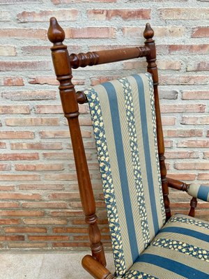 Spanish Rocking Chairs in Carved Walnut, 1960, Set of 2-NOU-1340463